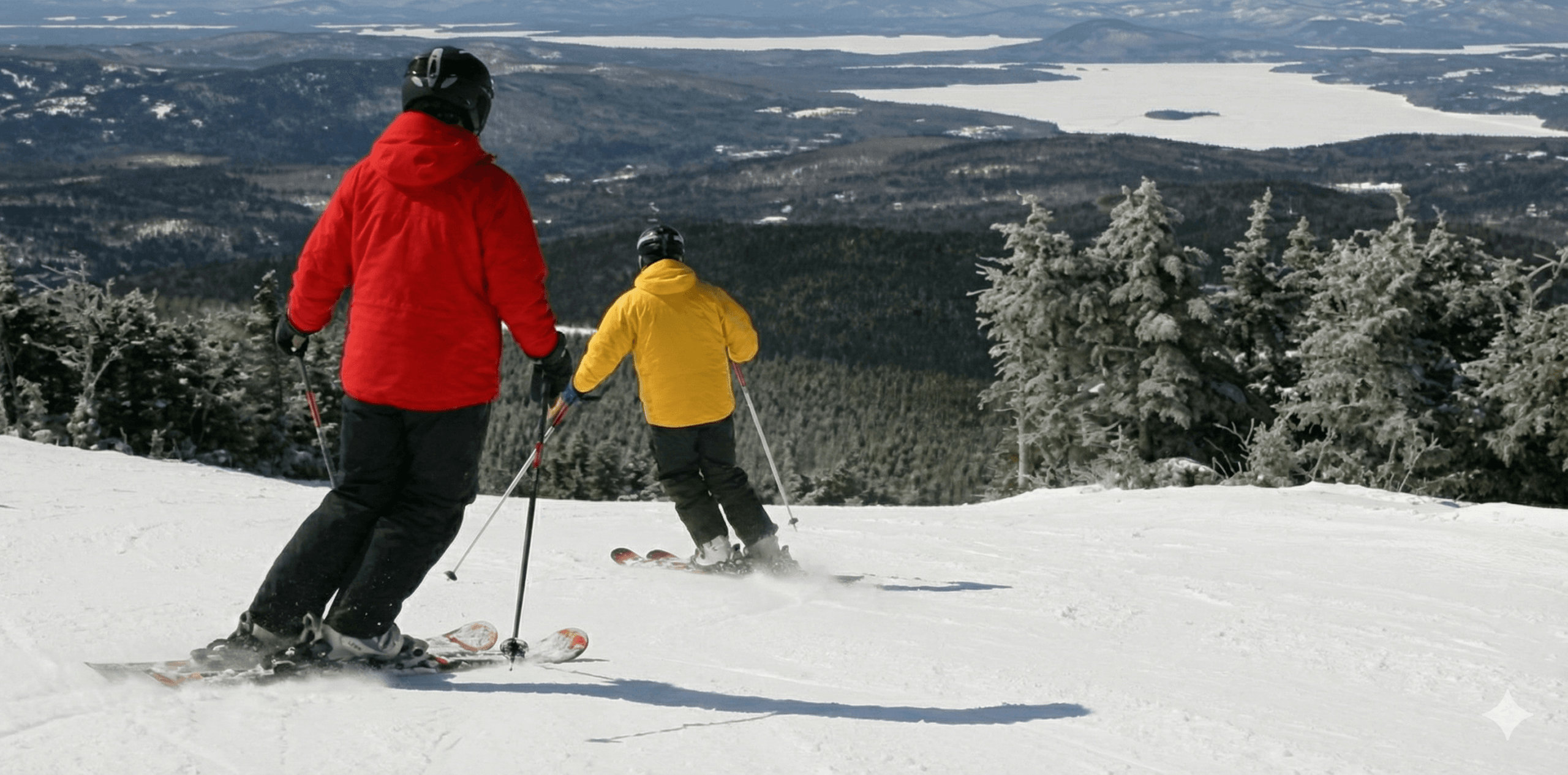 Winter activities near Pine Lake