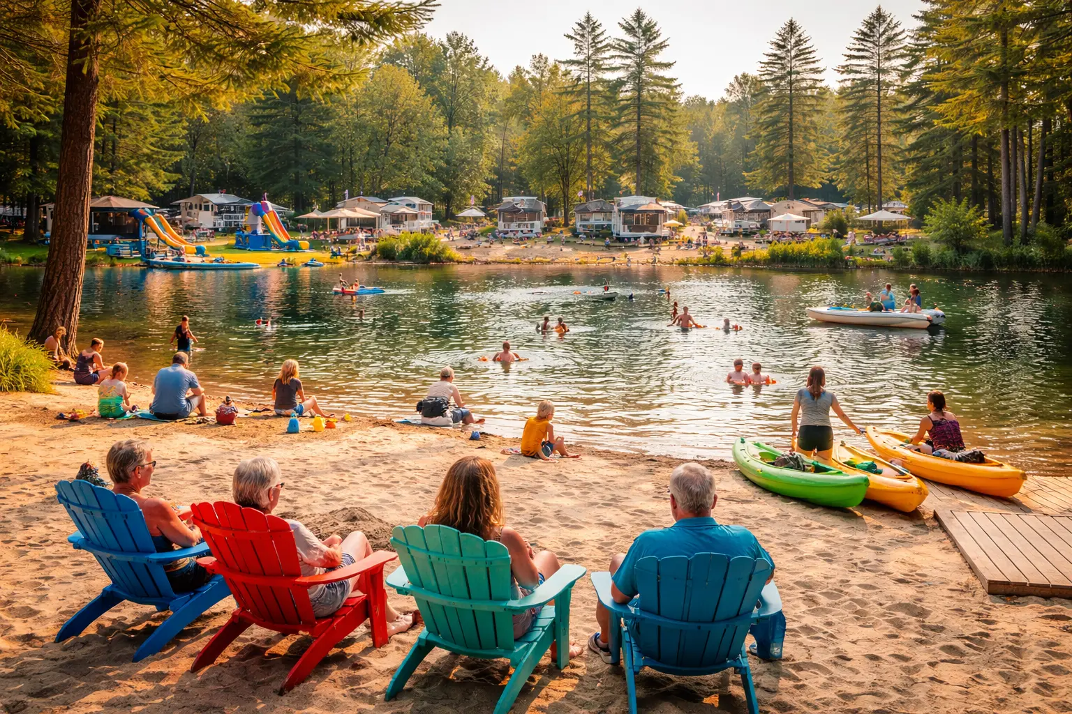 Seasonal RV Camping Near Boston at Pine Lake RV Resort & Cottages