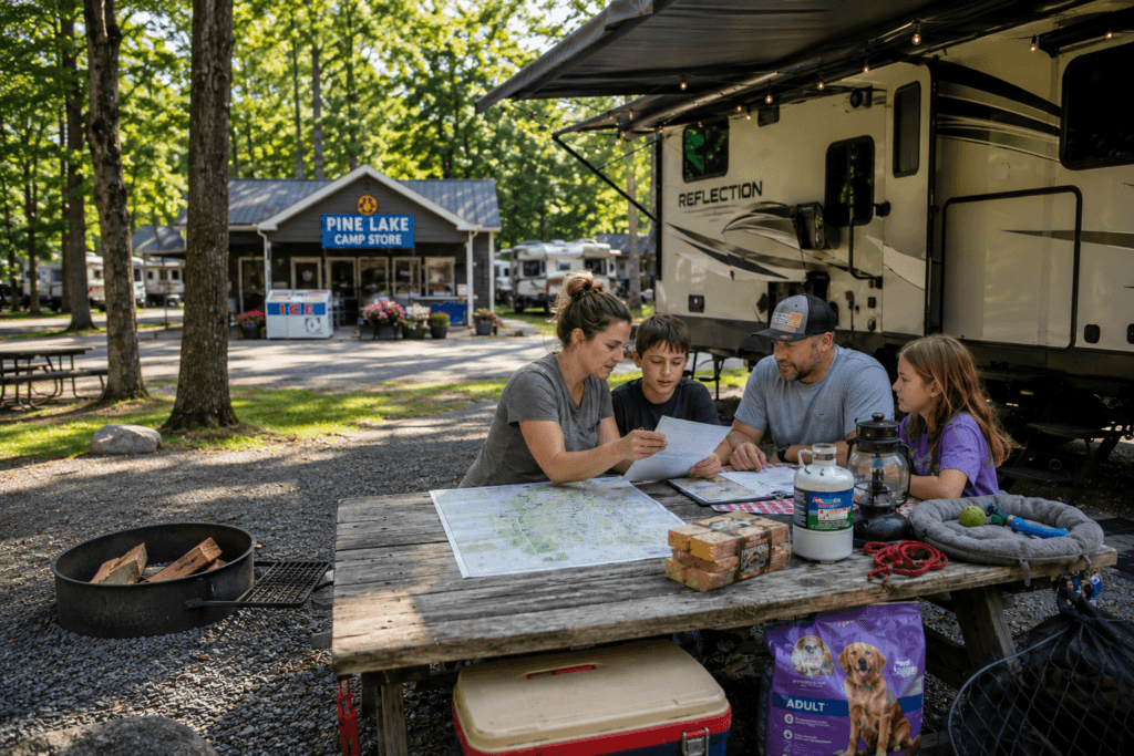 RV campers planning campground costs and extra camping fees near Boston